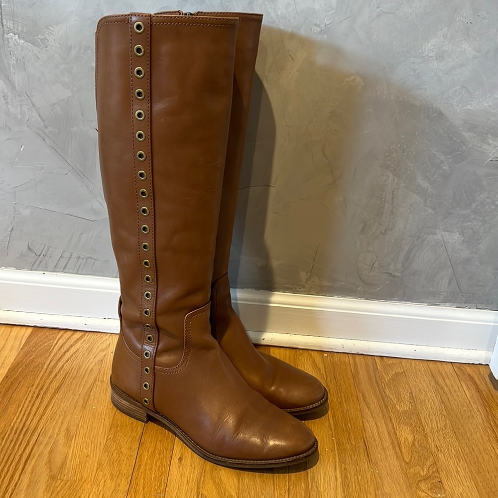 EUC Michael Kors Side Stud Riding Boots